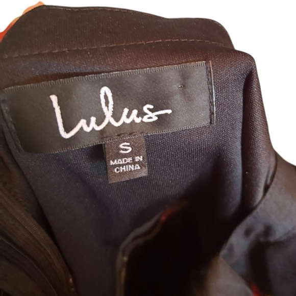 Lulus Black Floral Dress Size Small (S) - Picture 10 of 10